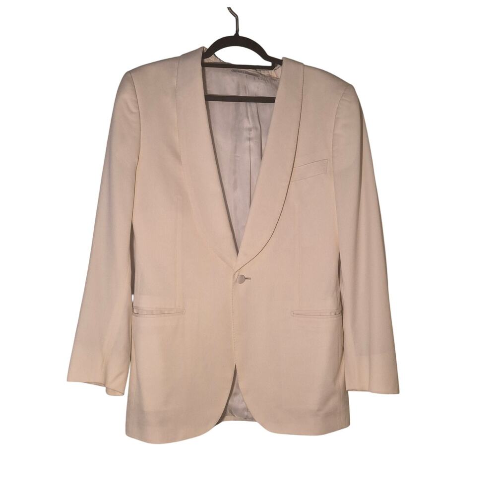 Ermenegildo Zegna Cream Shawl Collar Blazer